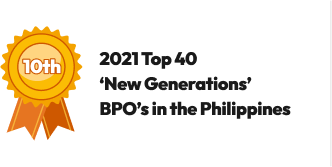 2021 Top 40 ‘New Generations’ BPO’s in the Philippines