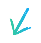Arrow Down Blue