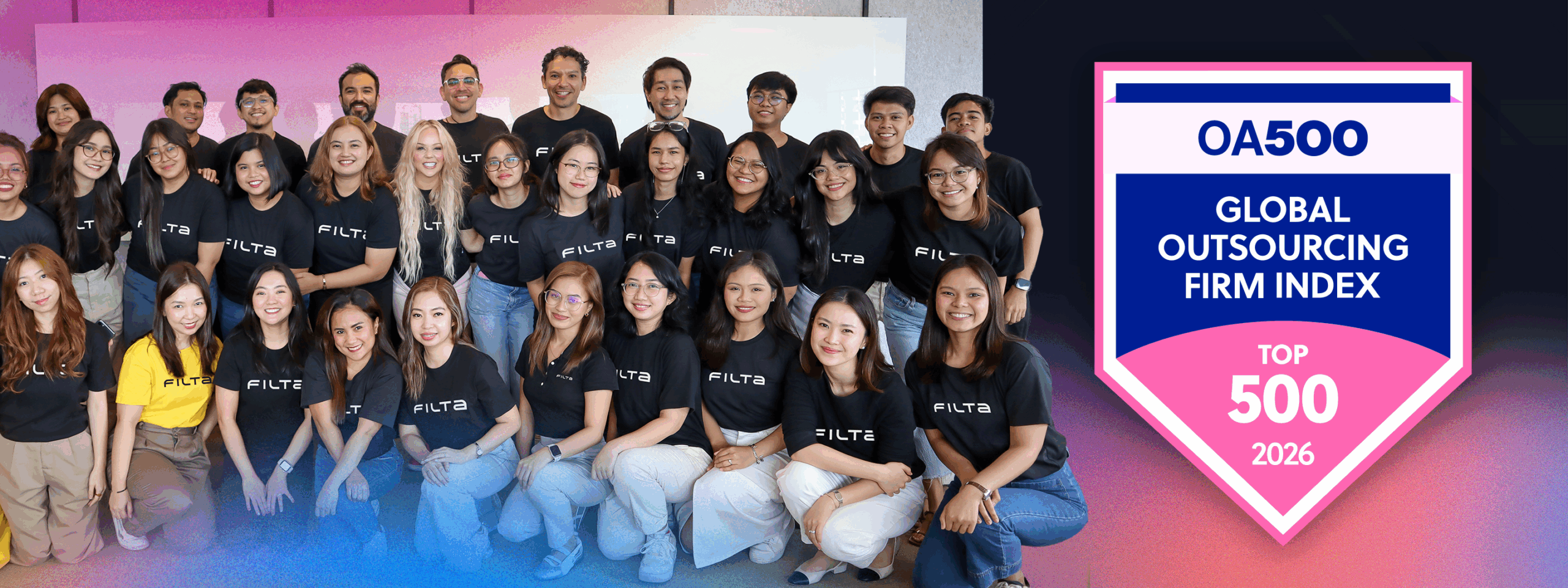 Filta Makes the OA500 Global Outsourcing Index for the Third Year Running